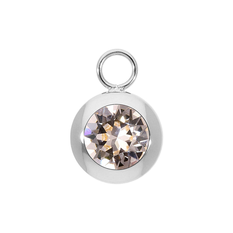 Tondo Charm 0.51" - Silver silk