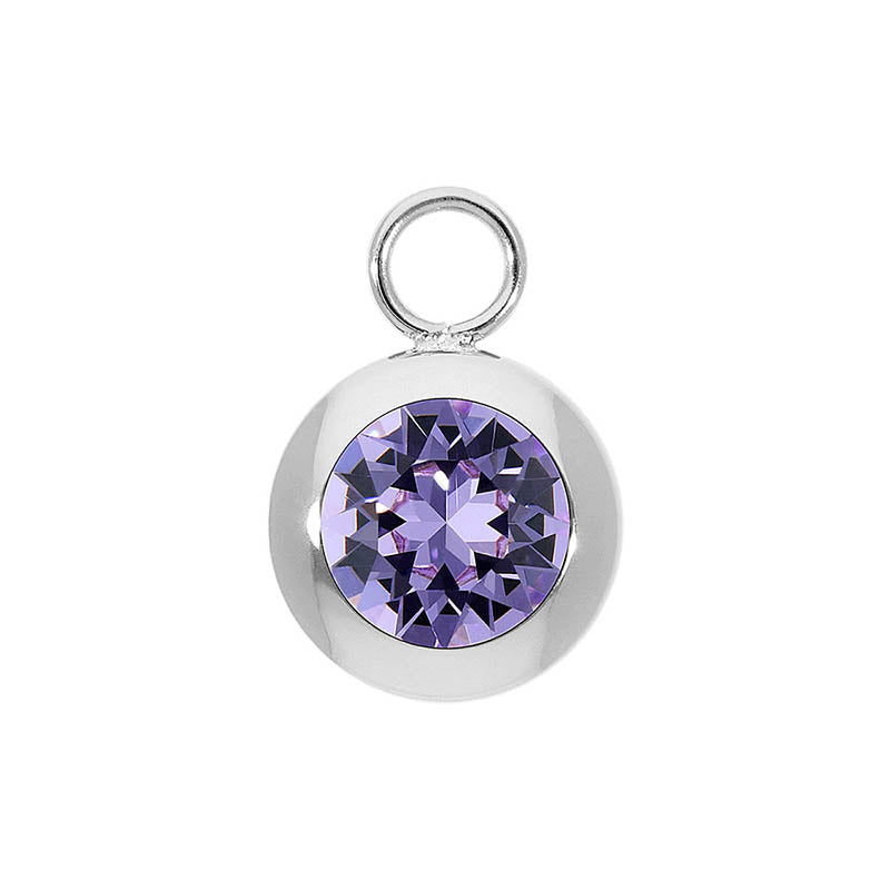 Tondo Charm 0.51" - Silver Violet