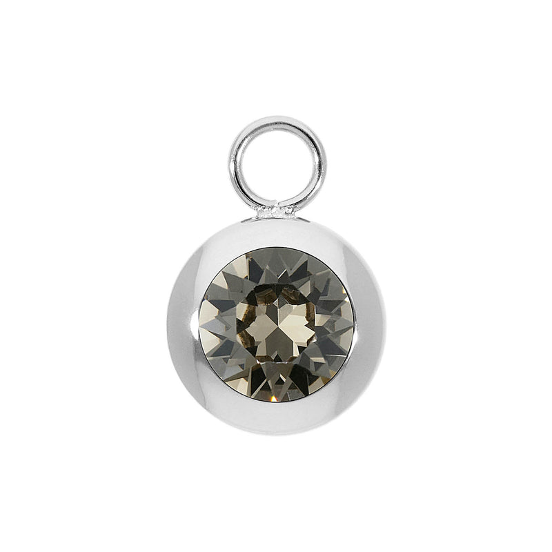 Tondo Charm 0.51" - Silver Greige
