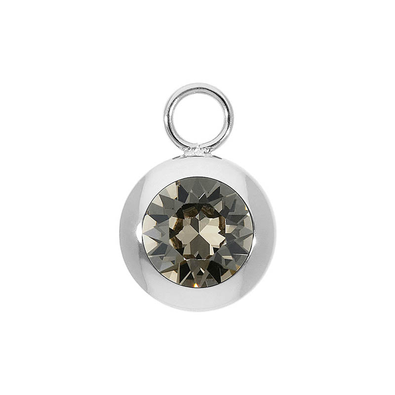 Tondo Charm 0.51" - Silver Greige