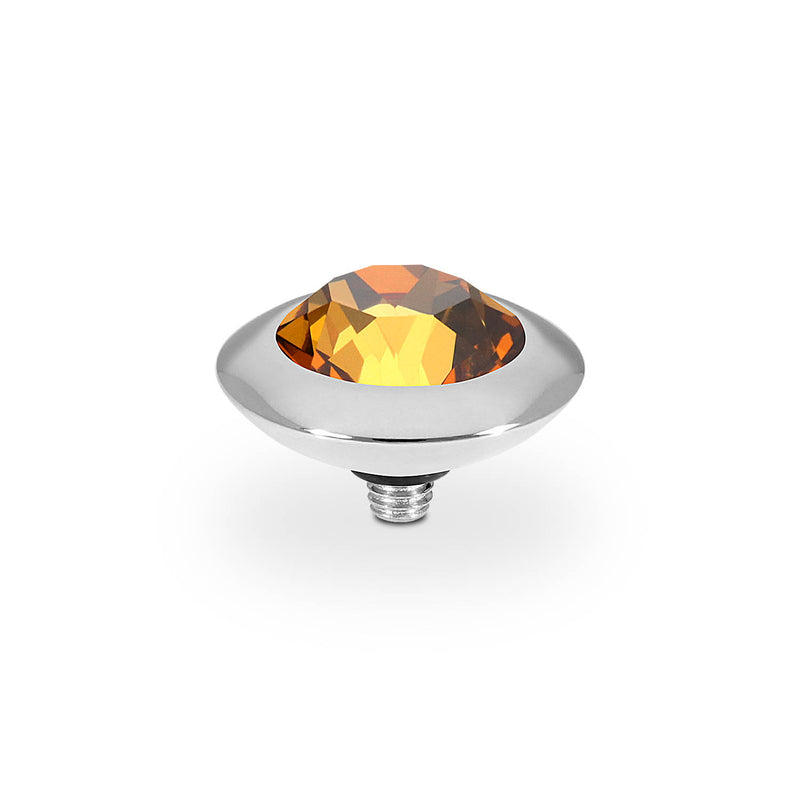 Tondo Top 0.51" - Silver light amber