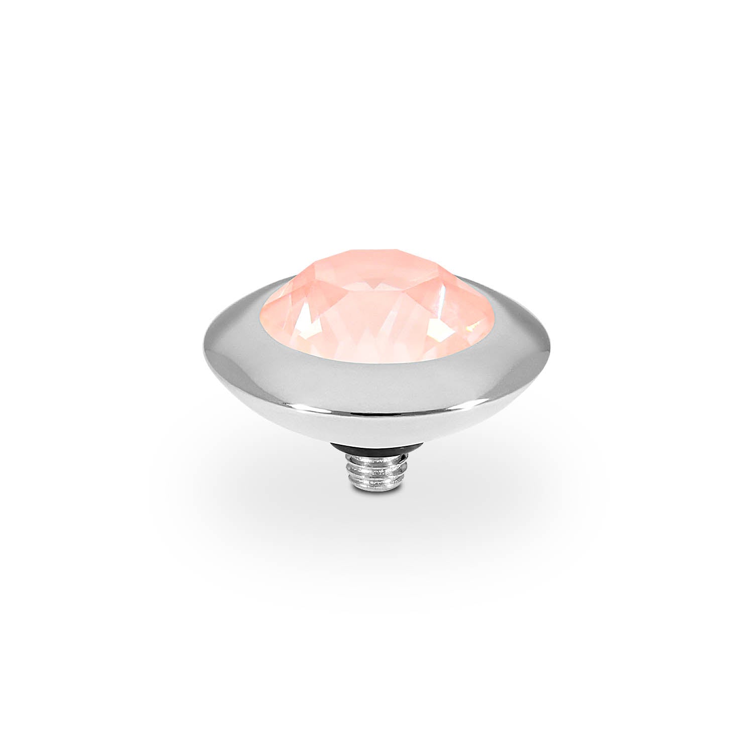 Tondo Top 0.51" - Silver Crystal Flamingo Ignite