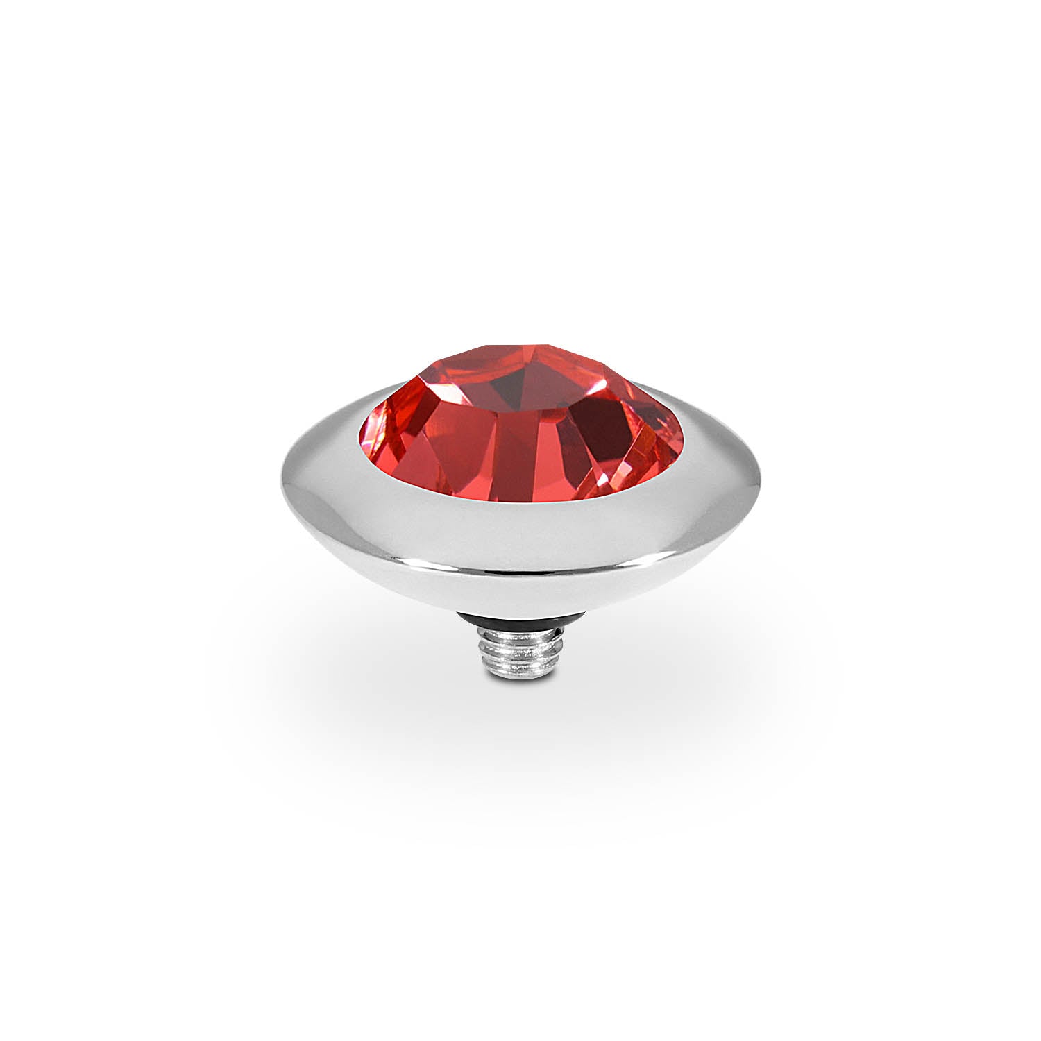 Tondo Top 0.51" - Silver padparadscha