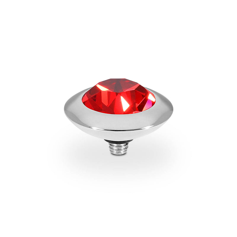 Tondo Top 0.51" - Silver scarlet