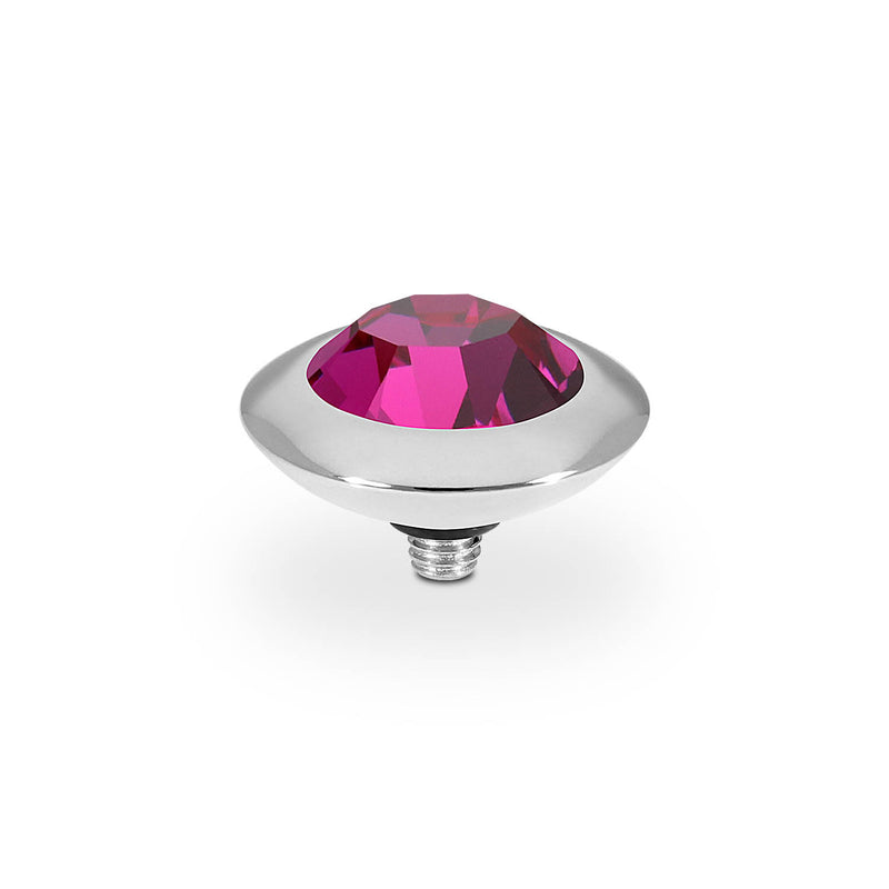 Tondo Top 0.51" - Silver fuchsia