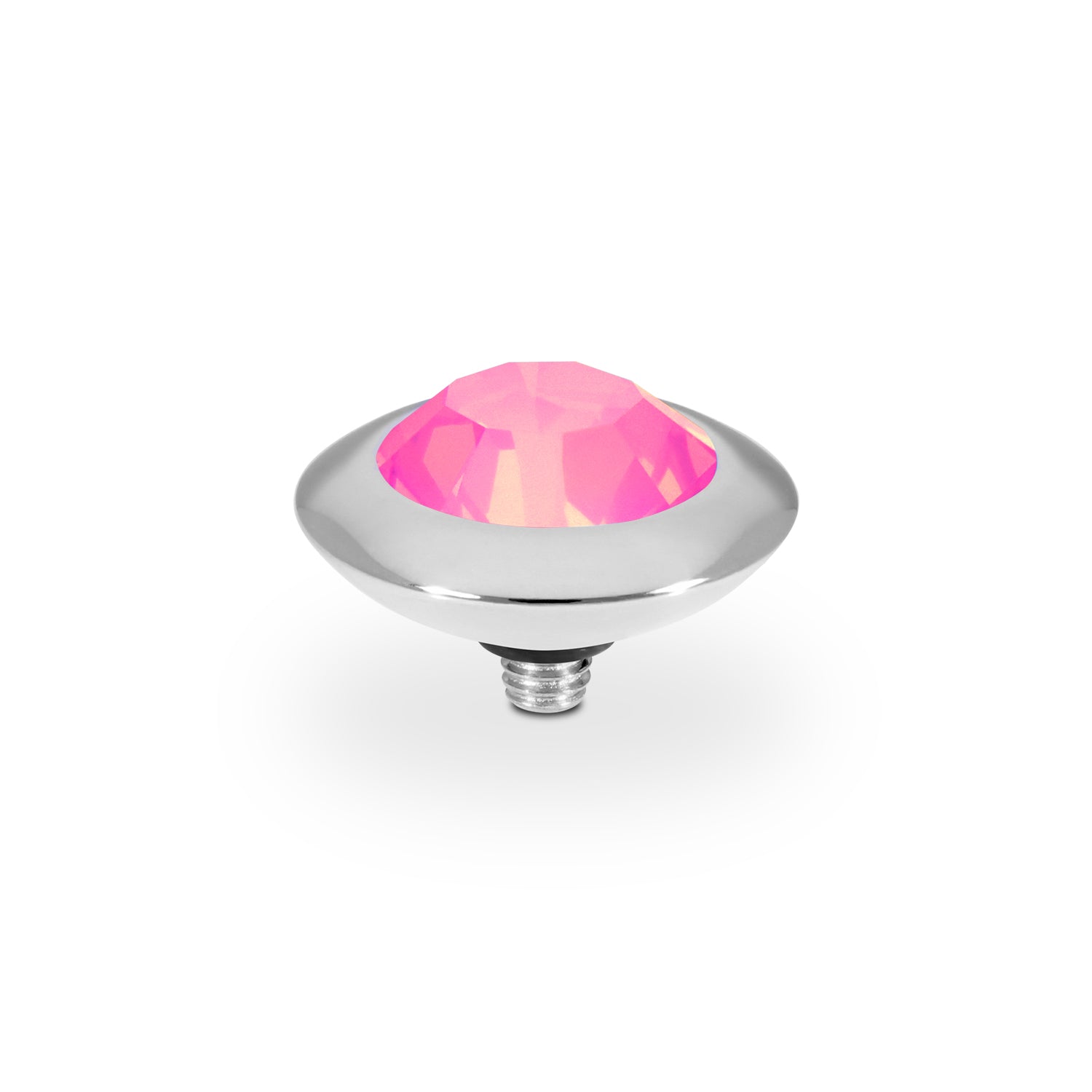 Tondo Top 0.51" - Silver Crystal Dahlia Ignite
