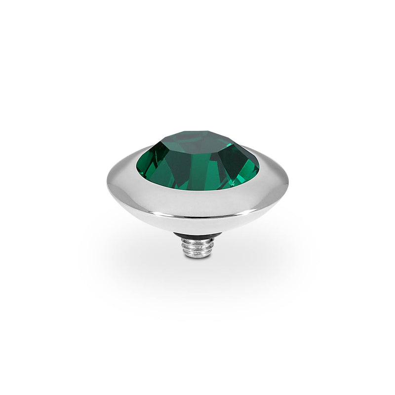 Tondo Top 0.51" - Silver emerald