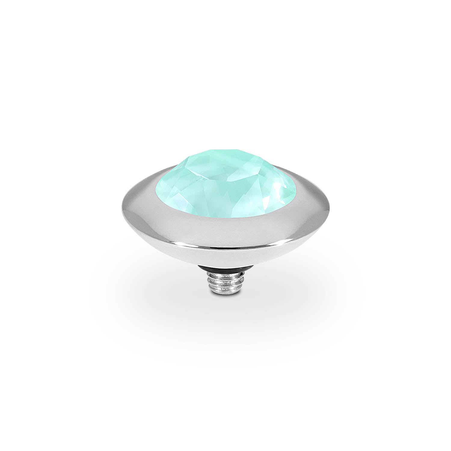 Tondo Top 0.51" - Silver crystal soft mint ignite