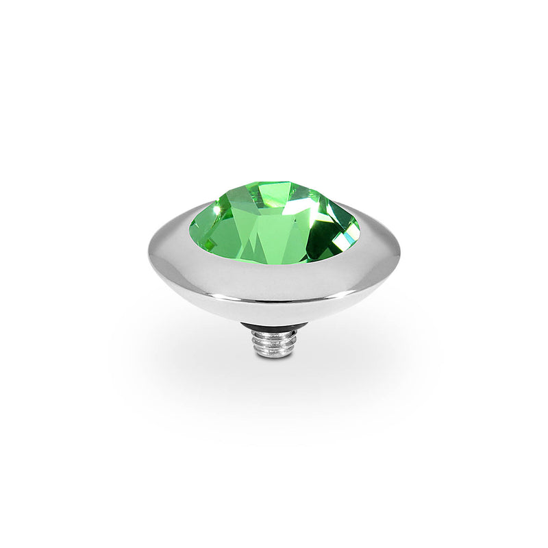 Tondo Top 0.51" - Silver peridot