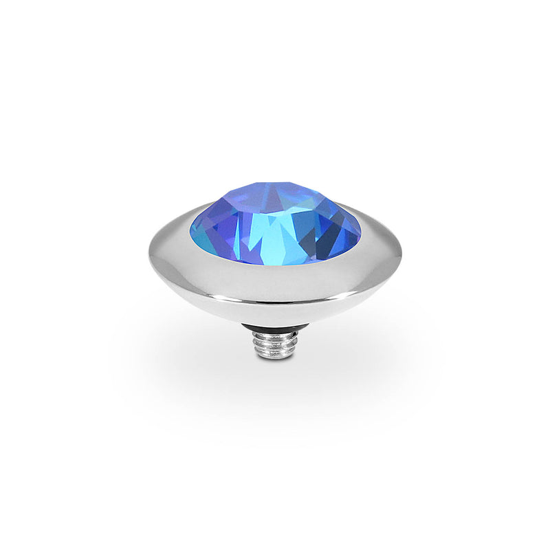 Tondo Top 0.51" - Silver royal blue delite