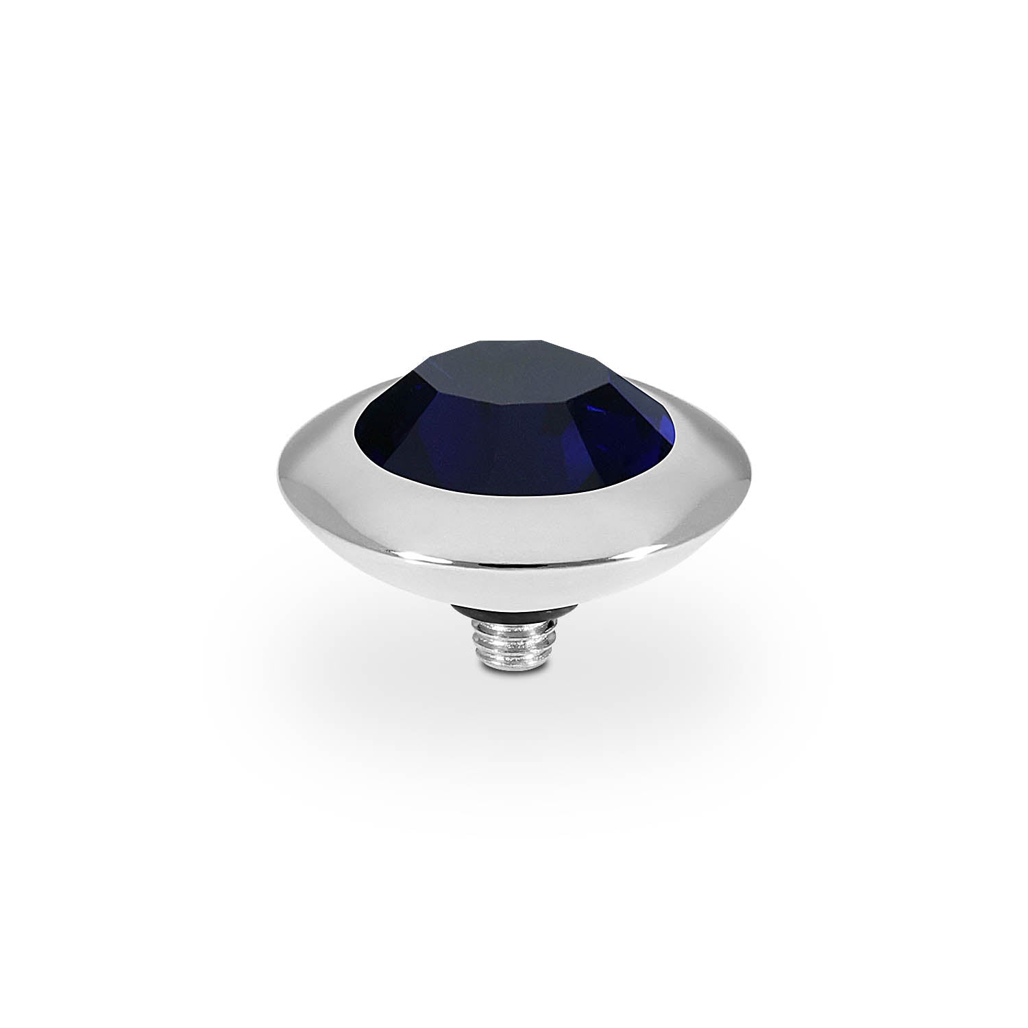 Tondo Top 0.51" - Silver Dark Indigo