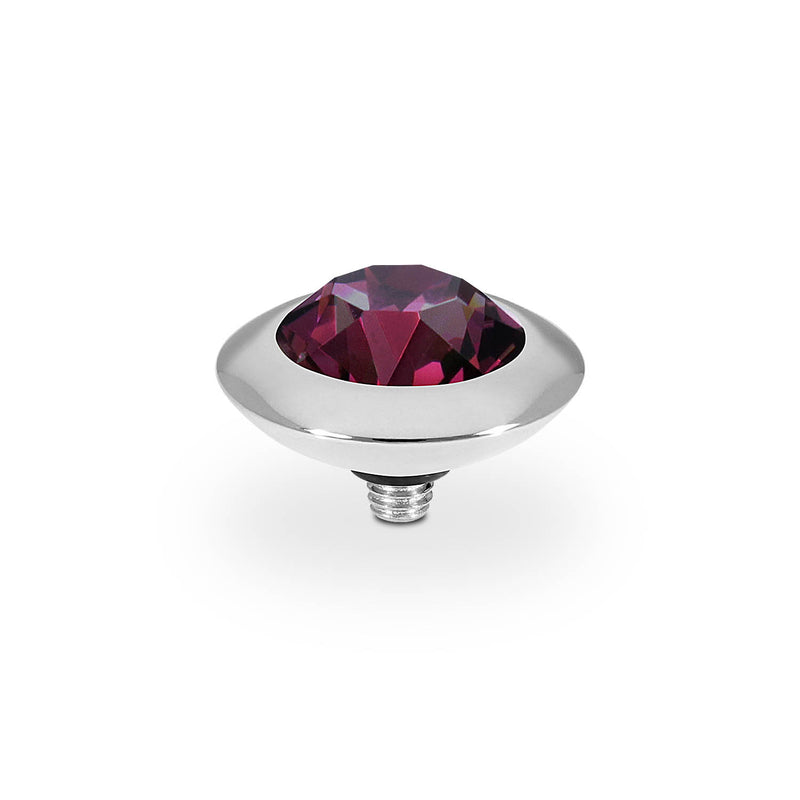 Tondo Top 0.51" - Silver amethyst