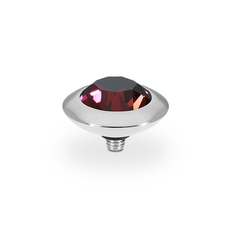 Tondo Top 0.51" - Silver Burgundy