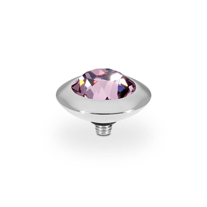 Tondo Top 0.51" - Silver light amethyst