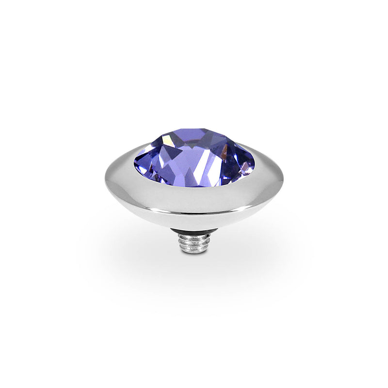 Tondo Top 0.51" - Silver tanzanite