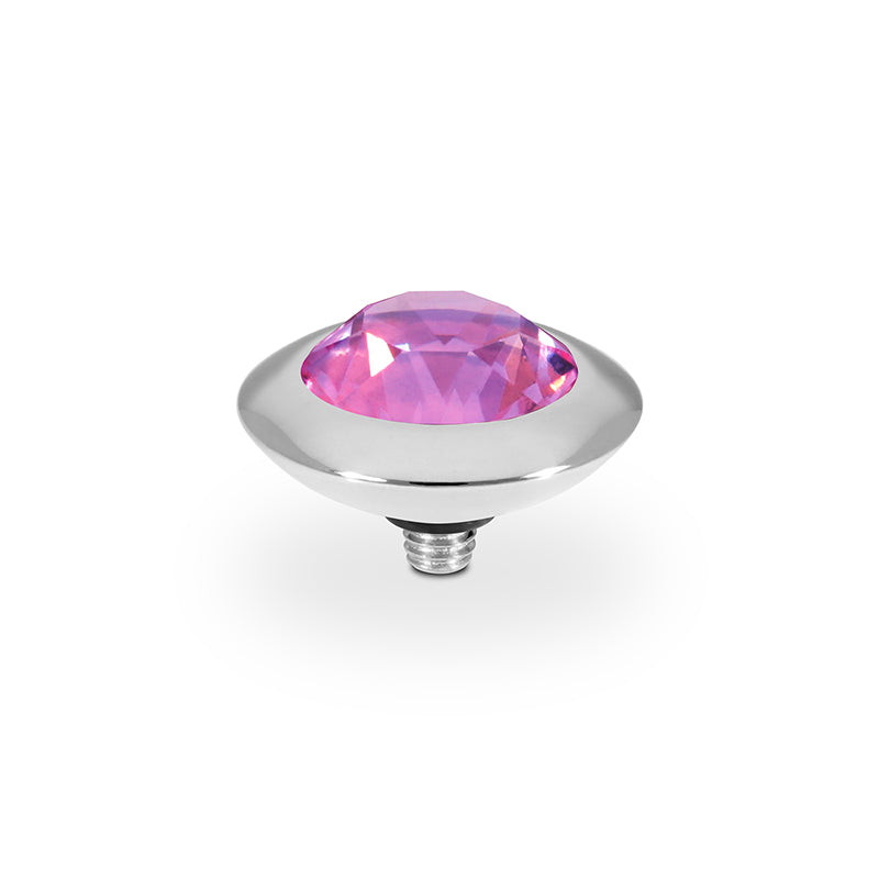 Tondo Top 0.51" - Silver Crystal Orchid Ignite
