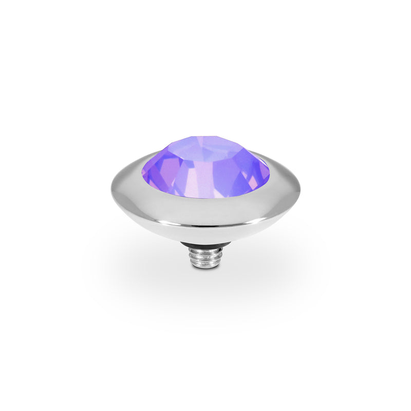 Tondo Top 0.51" - Silver Crystal Purple Ignite