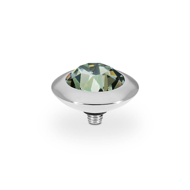 Tondo Top 0.51" - Silver black diamond