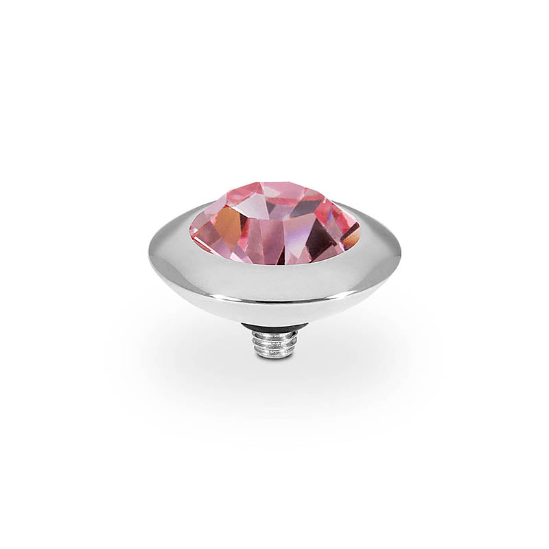 Tondo Top 0.51" - Silver Light Rose