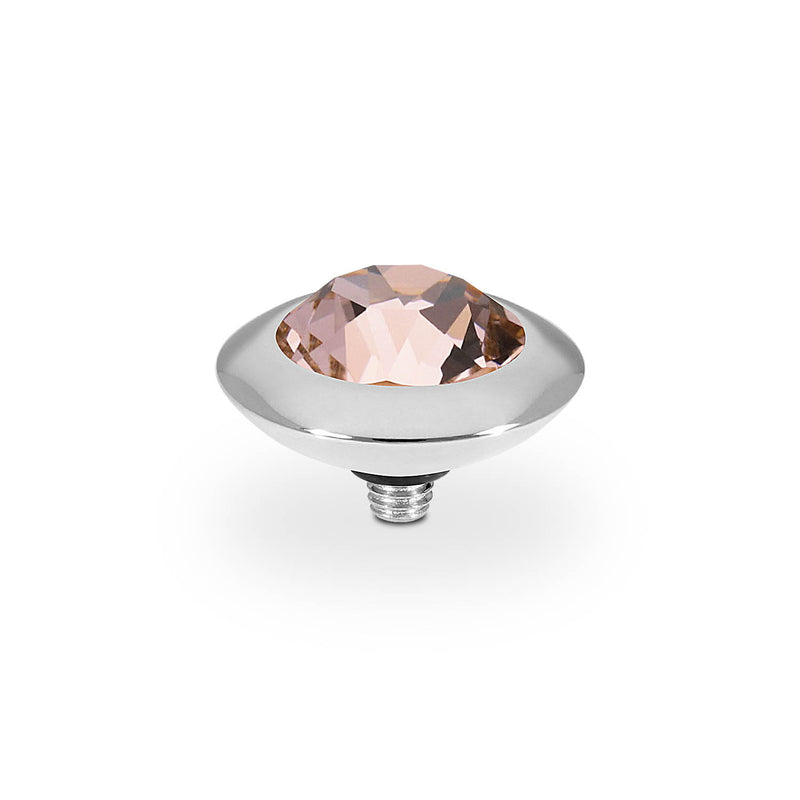 Tondo Top 0.51" - Silver vintage rose