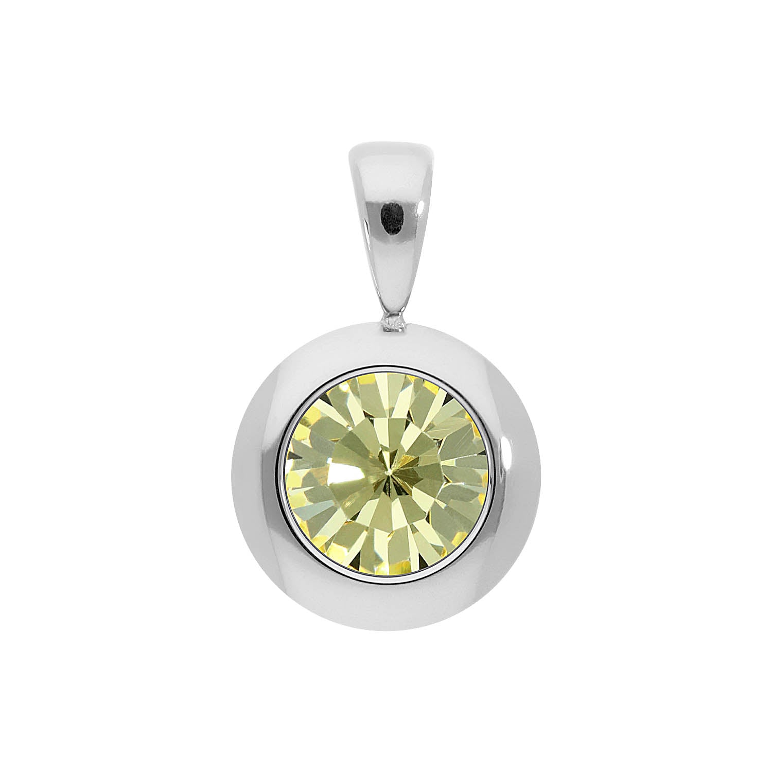 Tondo Pendant 0.51" - Silver Jonquil