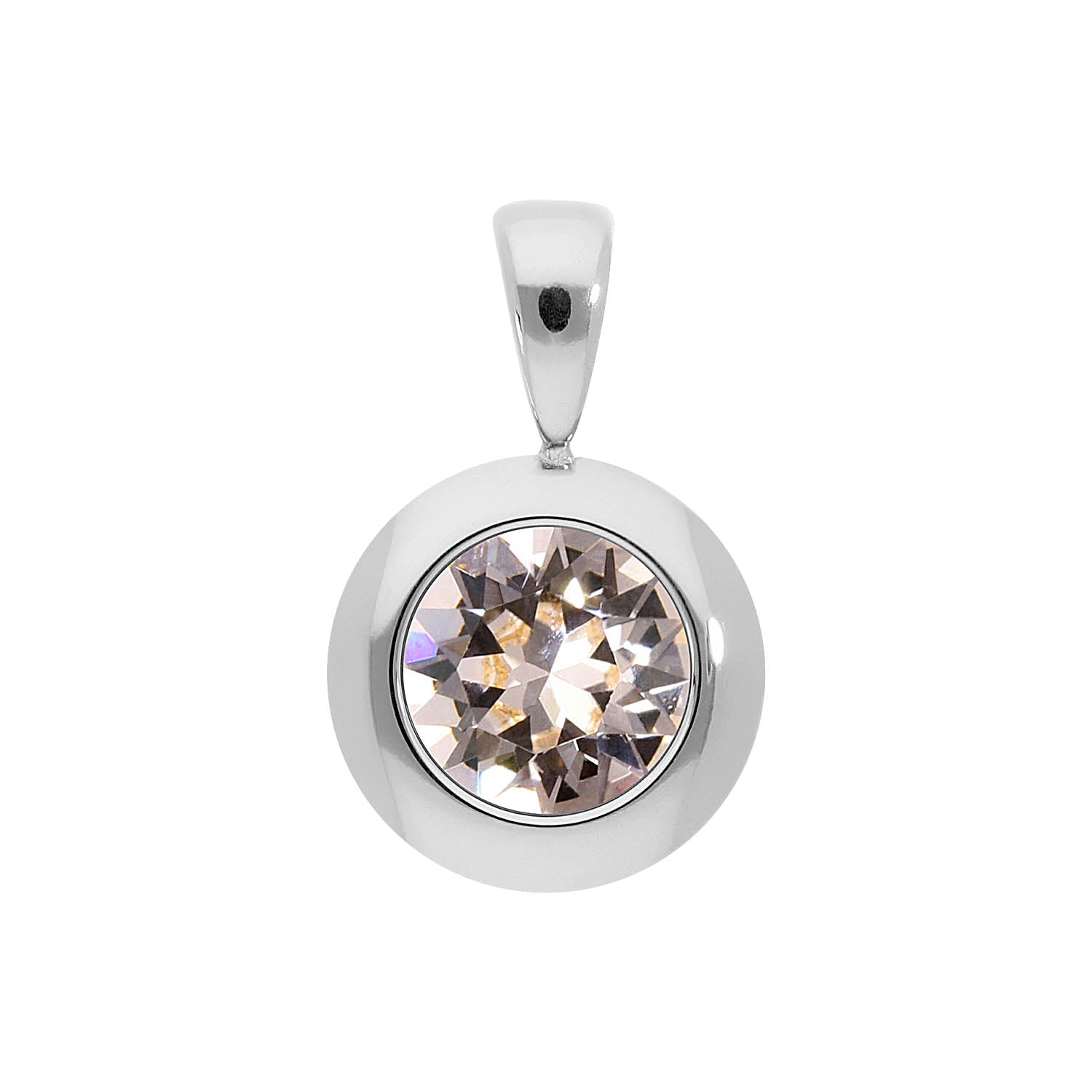Tondo Pendant 0.51" - Silver silk