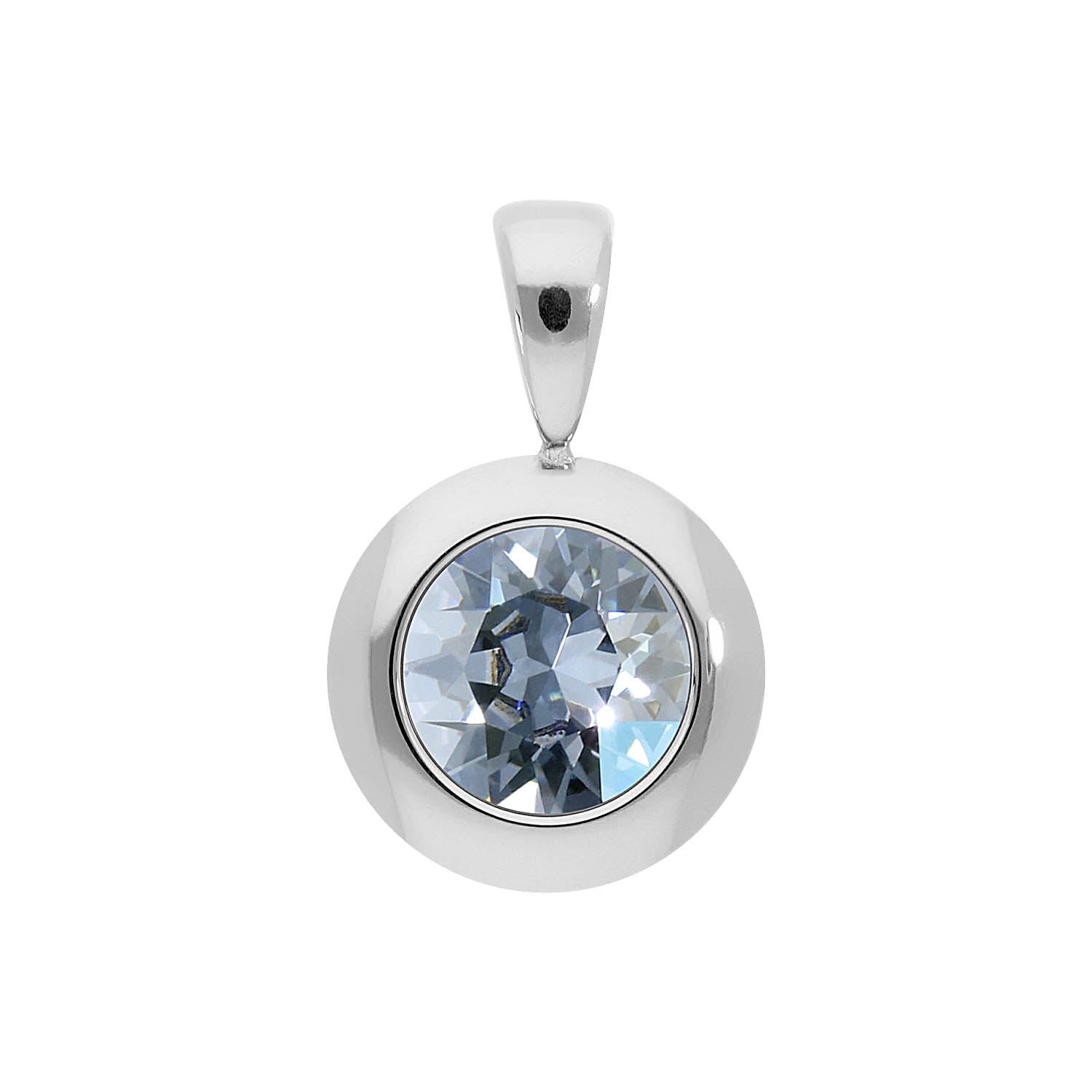 Tondo Pendant 0.51" - Silver blue shade