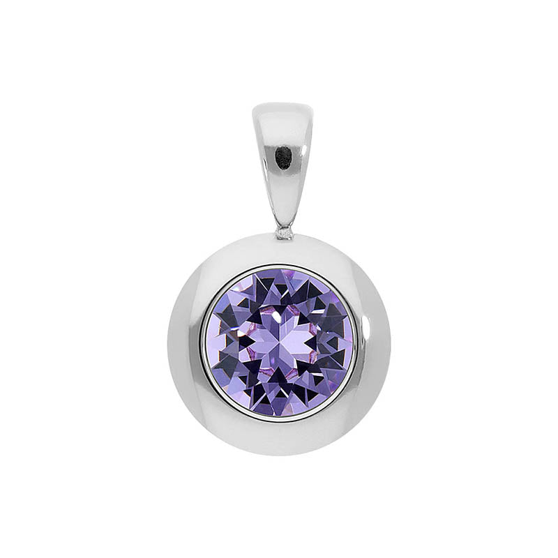 Tondo Pendant 0.51" - Silver Violet