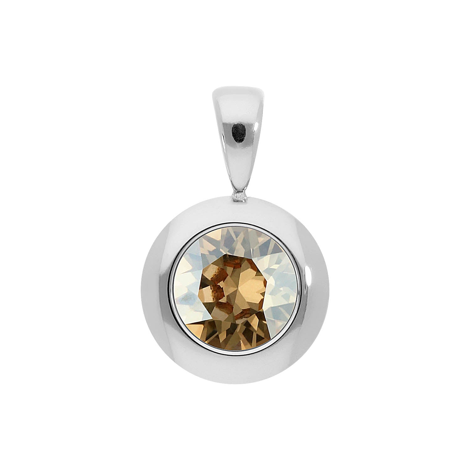 Tondo Pendant 0.51" - Silver golden shadow