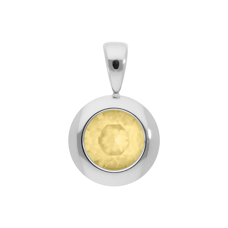 Tondo Pendant 0.51" - Silver Recreated Dark Jonquil