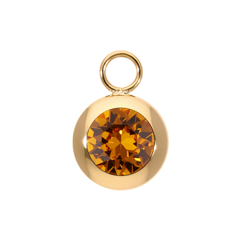 Tondo Charm 0.51" - Gold Topaz