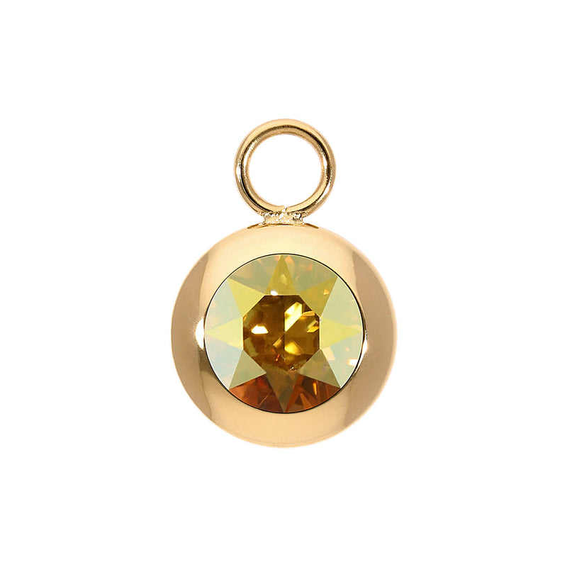 Tondo Charm 0.51" - Gold metallic sunshine