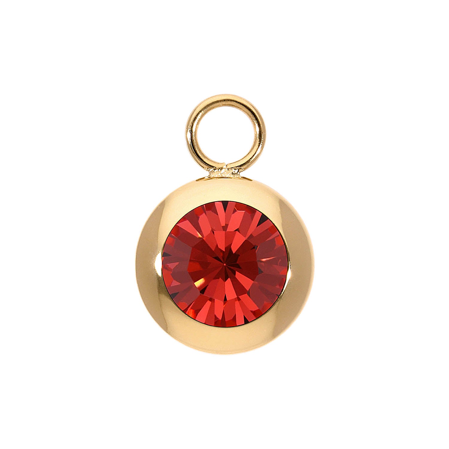 Tondo Charm 0.51" - Gold padparadscha