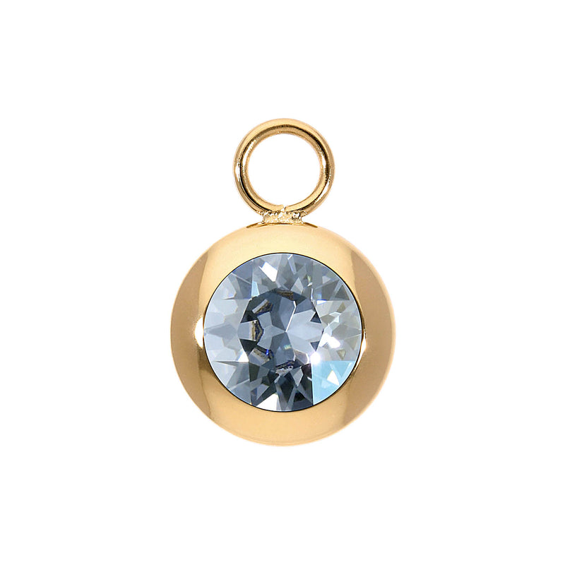 Tondo Charm 0.51" - Gold blue shade