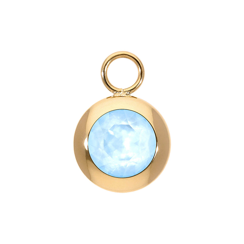 Tondo Charm 0.51" - Gold crystal sky ignite