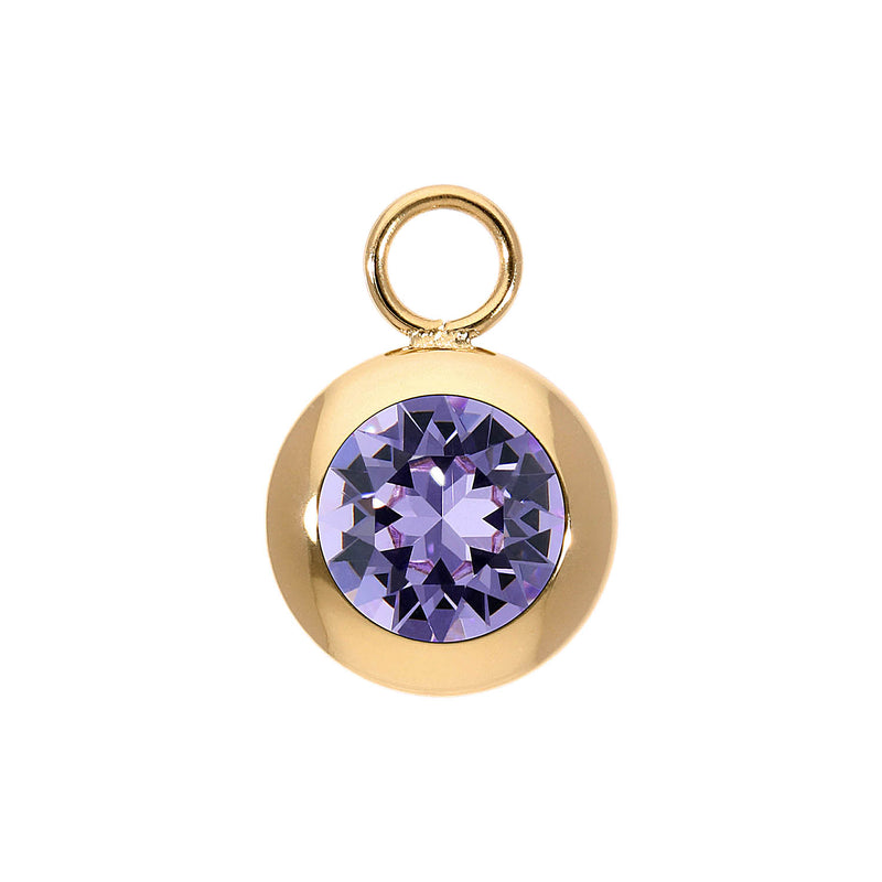 Tondo Charm 0.51" - Gold Violet