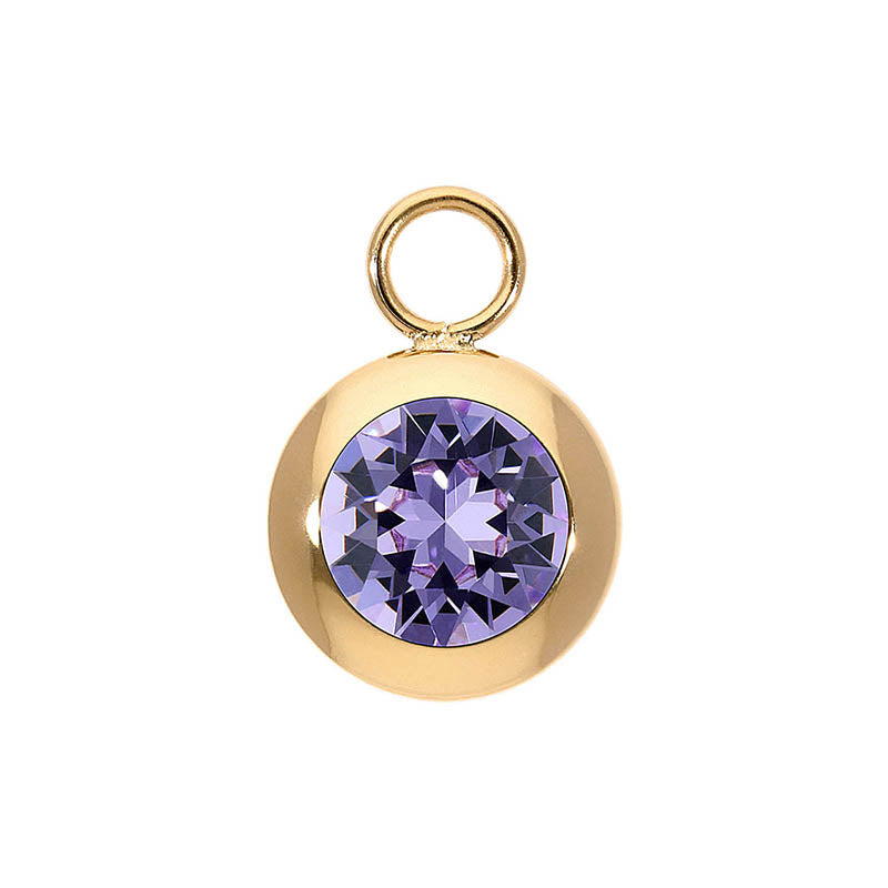 Tondo Charm 0.51" - Gold Violet