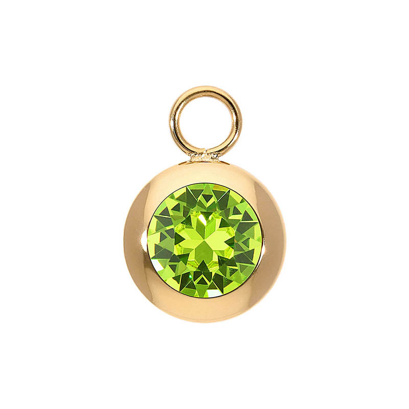Tondo Charm 0.51" - Gold Citrus Green