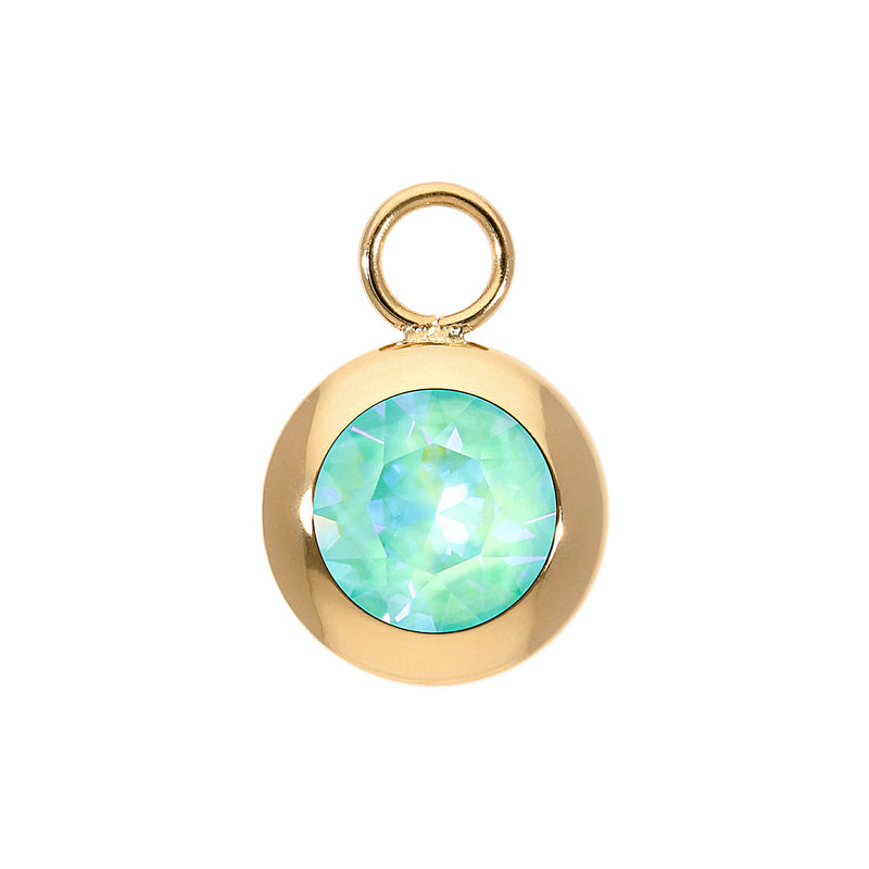 Tondo Charm 0.51" - Gold silky sage delite