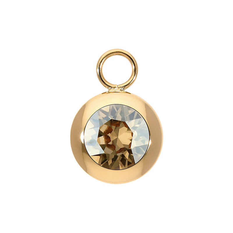 Tondo Charm 0.51" - Gold golden shadow