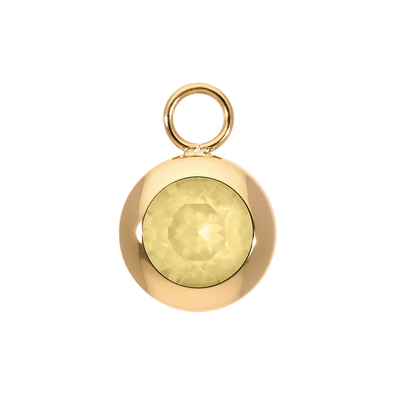 Tondo Charm 0.51" - Gold Recreated Dark Jonquil