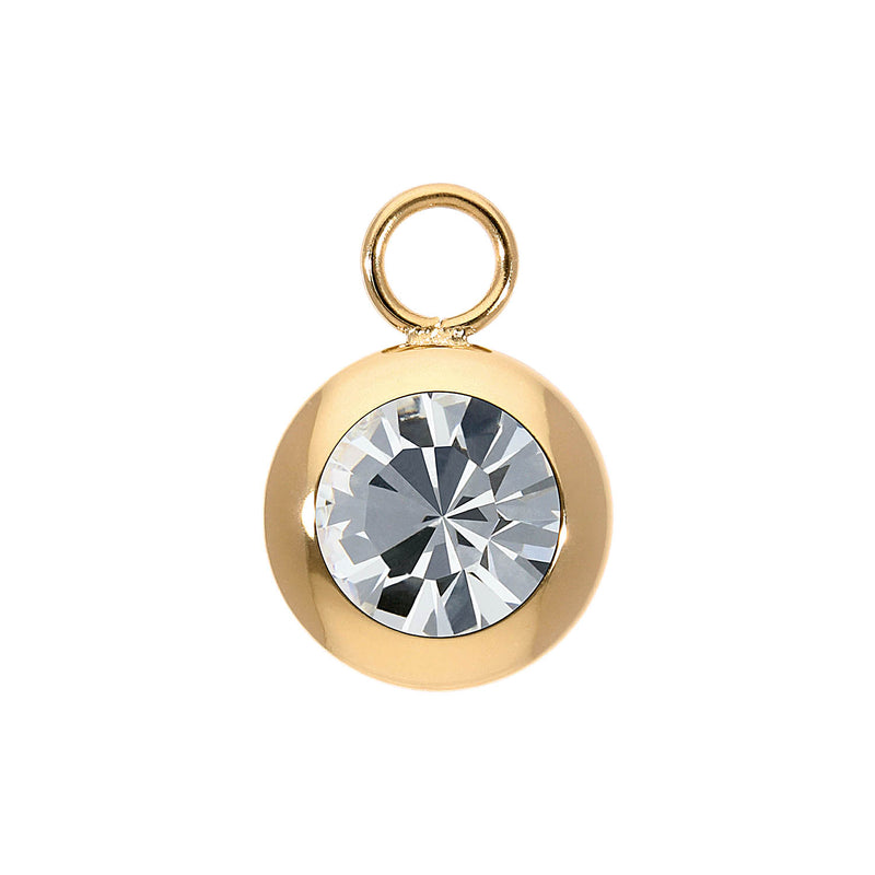 Tondo Charm 0.51" - Gold crystal