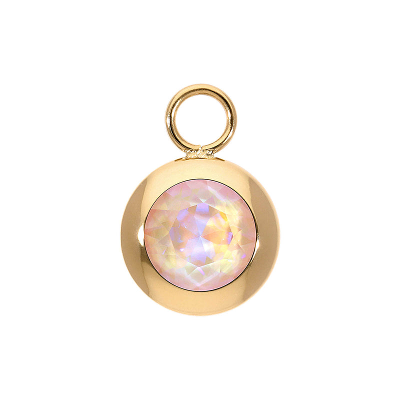 Tondo Charm 0.51" - Gold dusty pink delite