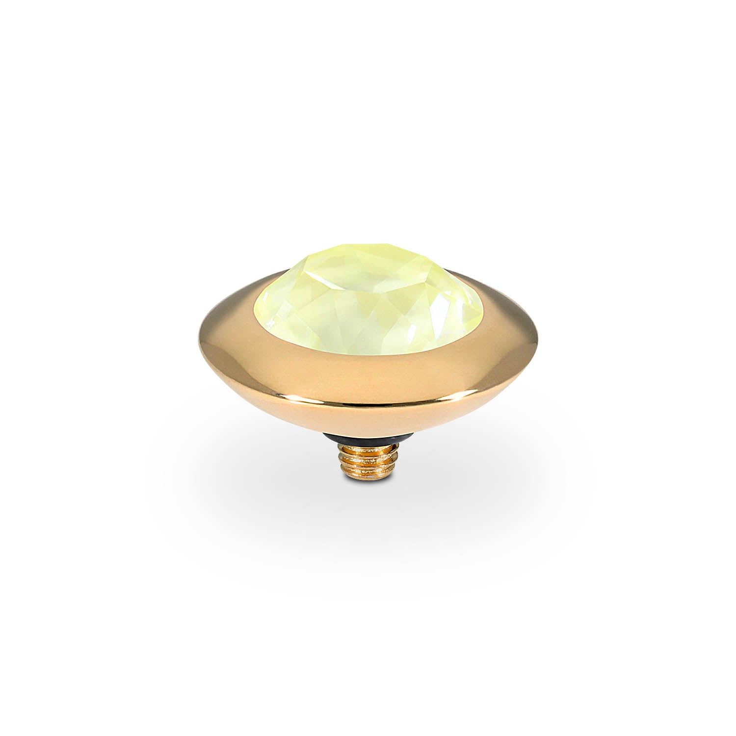 Tondo Top 0.51" - Gold crystal soft yellow ignite