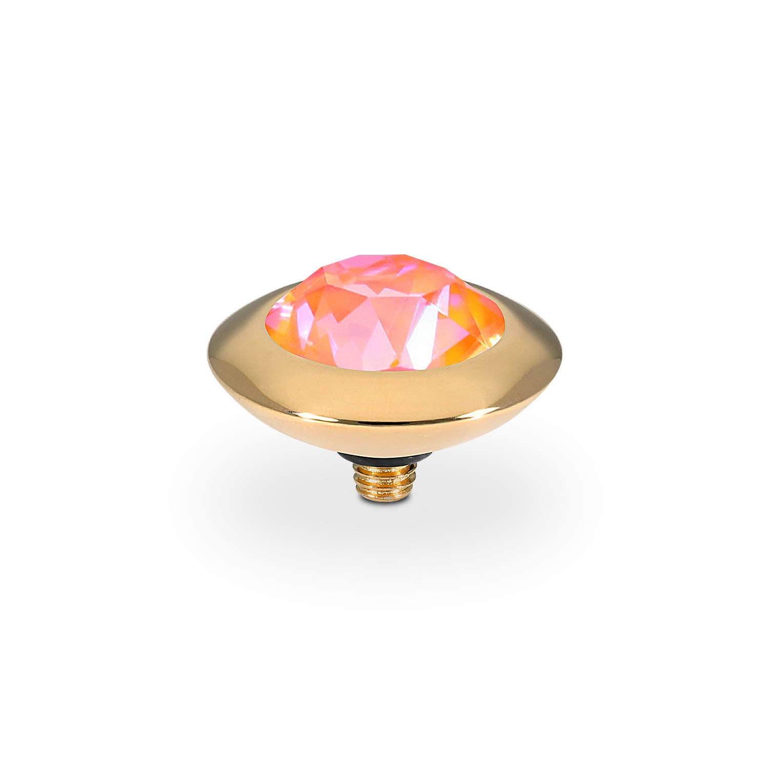 Tondo Top 0.51" - Gold crystal orange glow delite