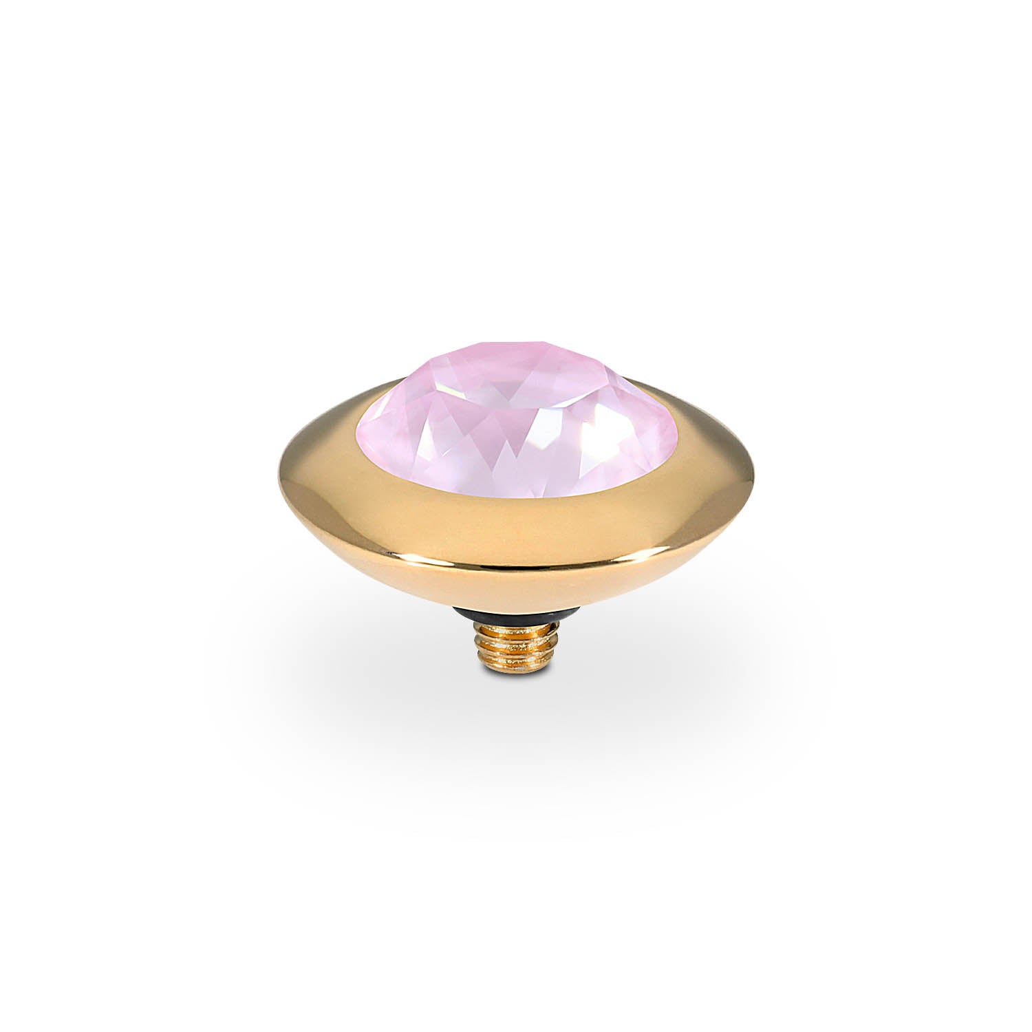 Tondo Top 0.51" - Gold crystal soft rose ignite