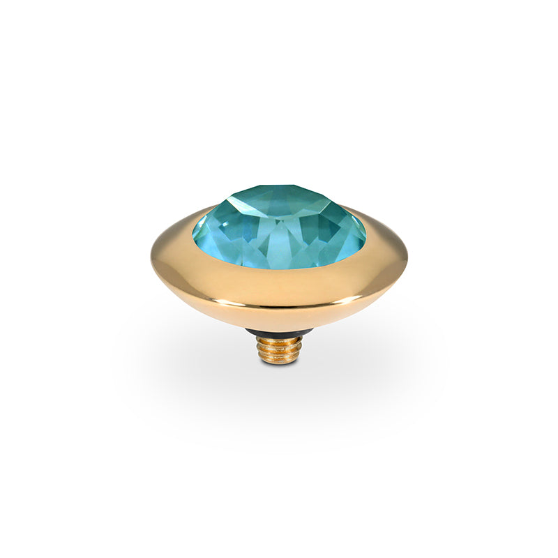Tondo Top 0.51" - Gold Crystal Pine Green Ignite