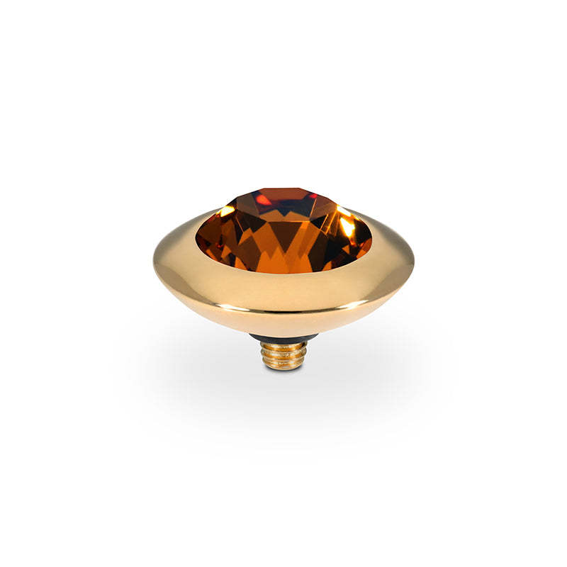 Tondo Top 0.51" - Gold Smoked Topaz