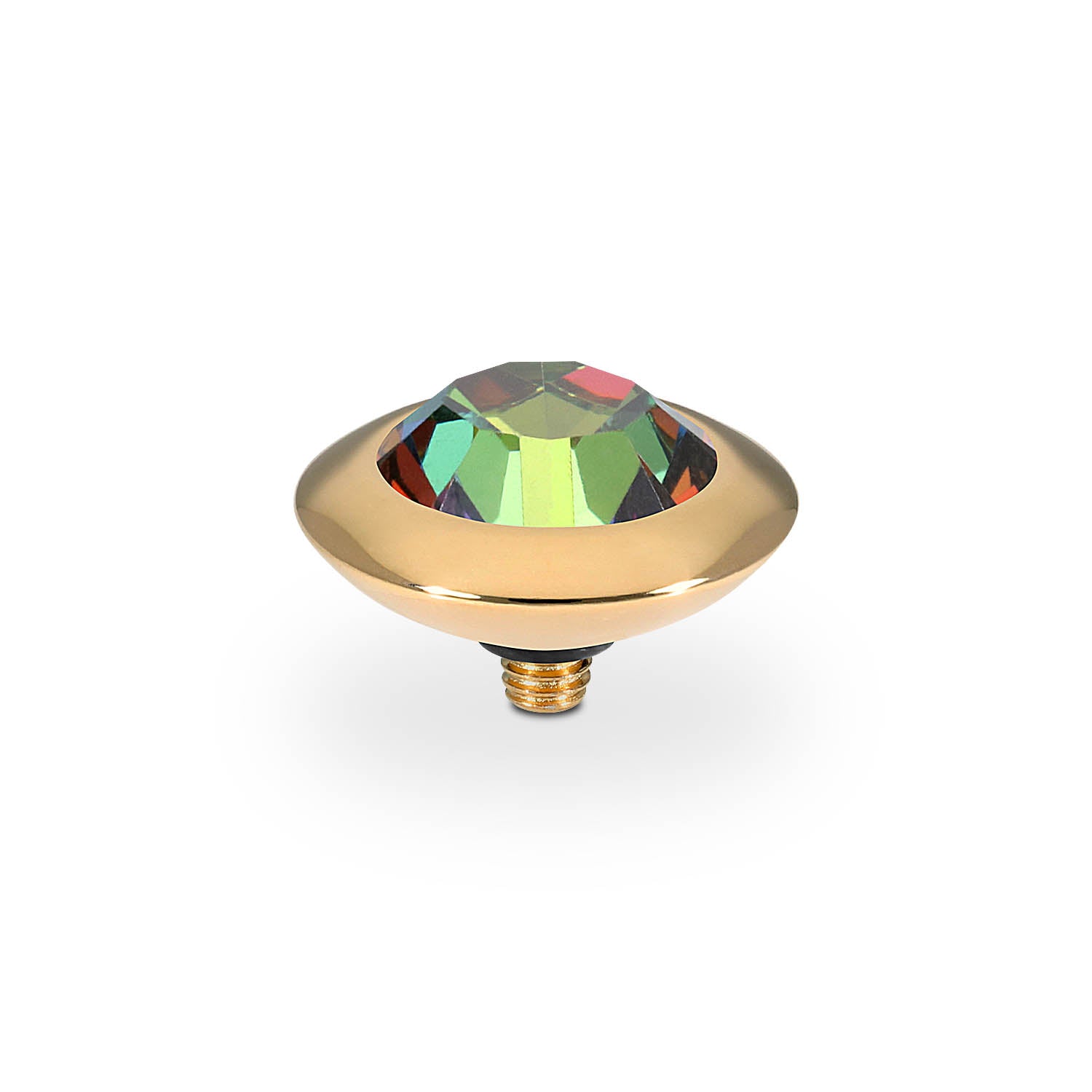 Tondo Top 0.51" - Gold Crystal Vitrail Medium