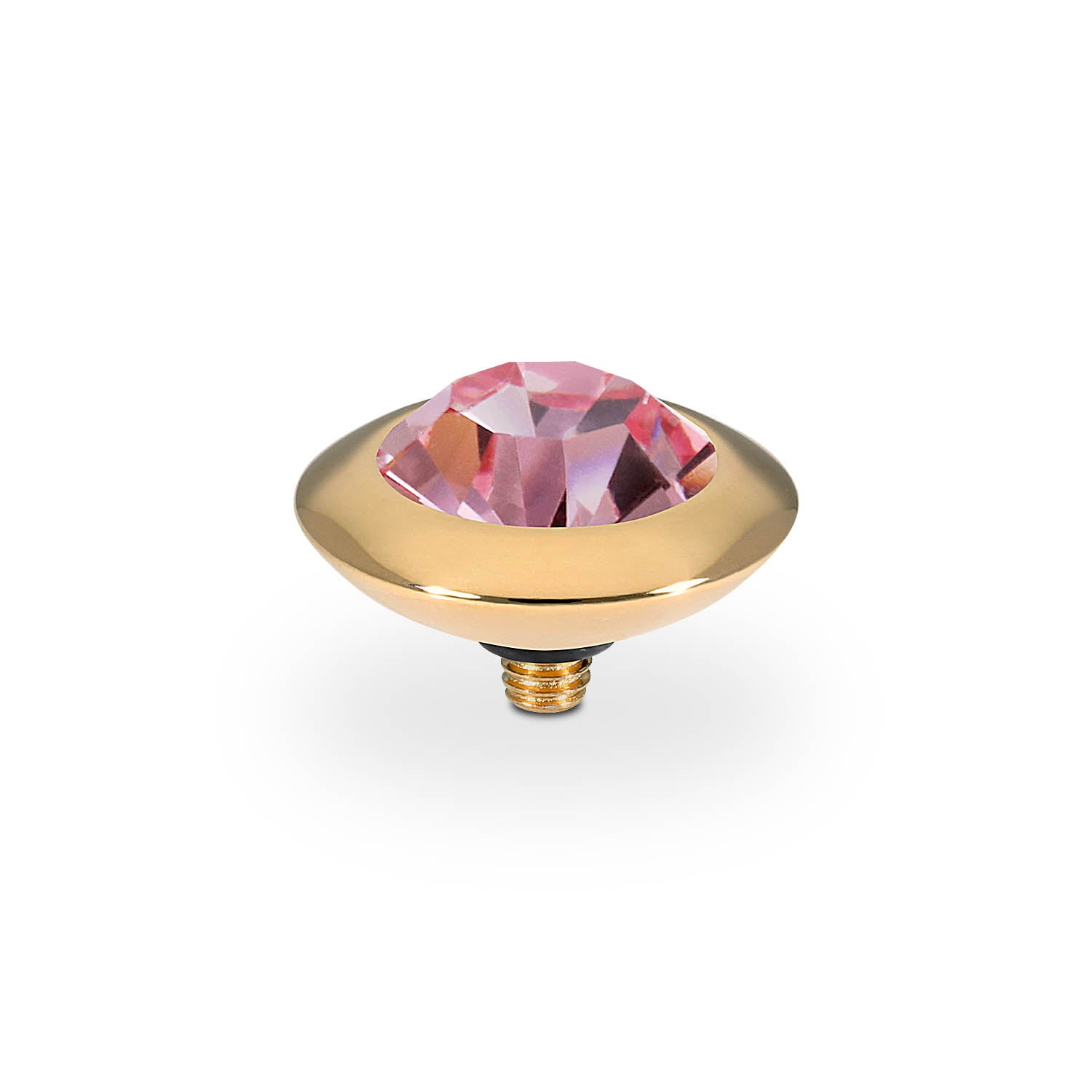 Tondo Top 0.51" - Gold Light Rose